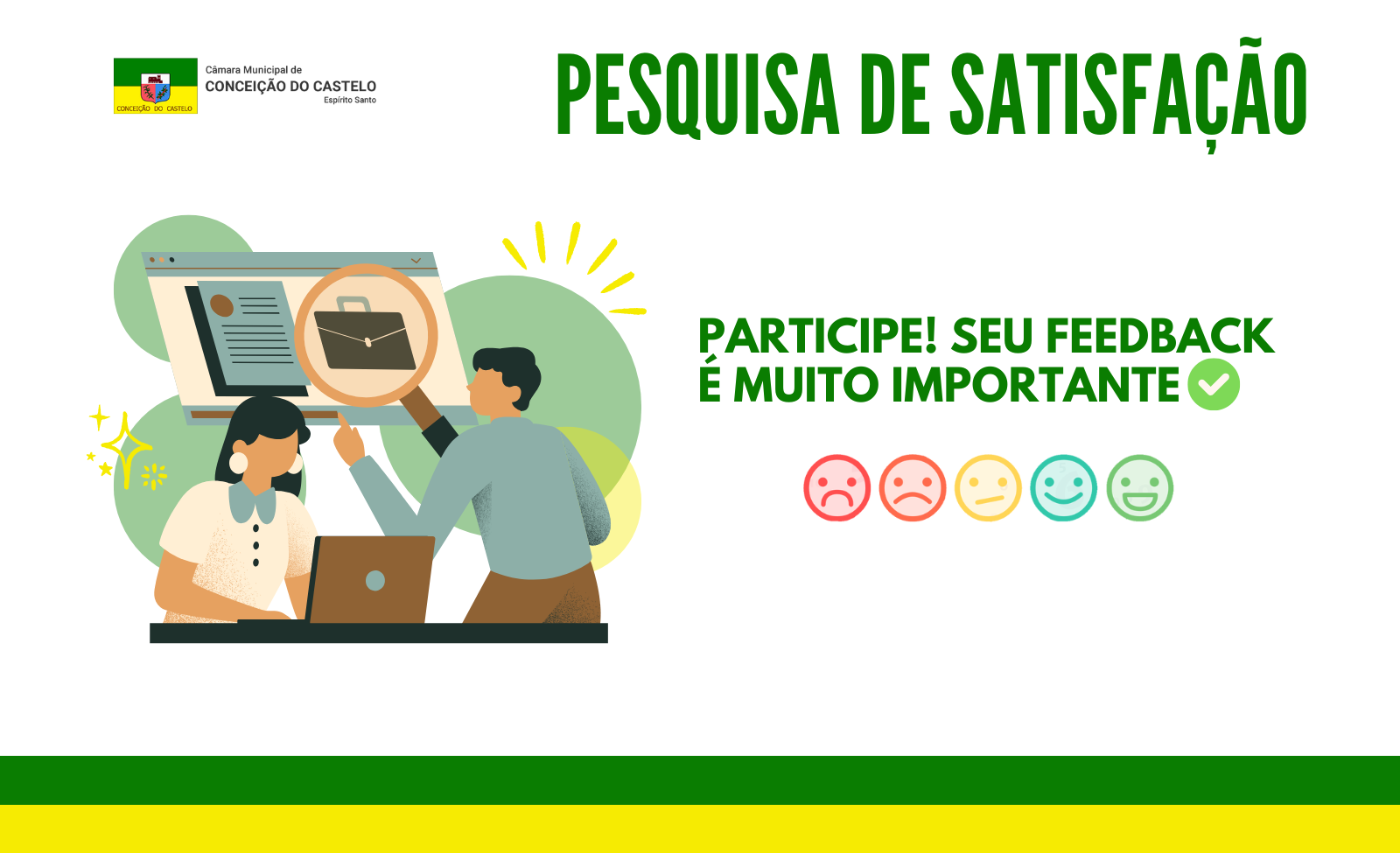 Câmara Municipal publica pesquisa de satisfação para ouvir a população.